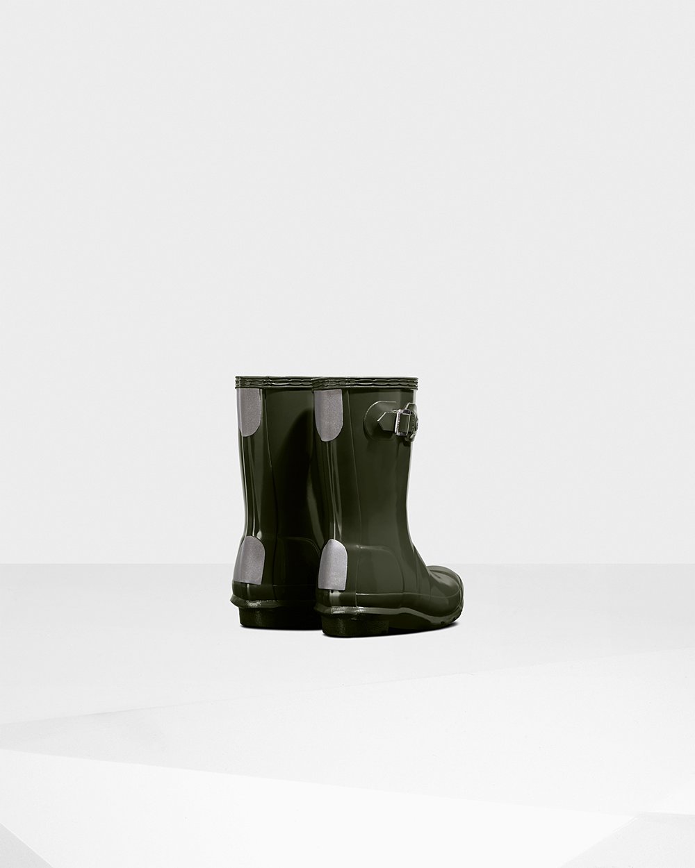 Hunter Original Little Gloss Rain Boots - On Sale Kids Dark Olive - LJQOFU687